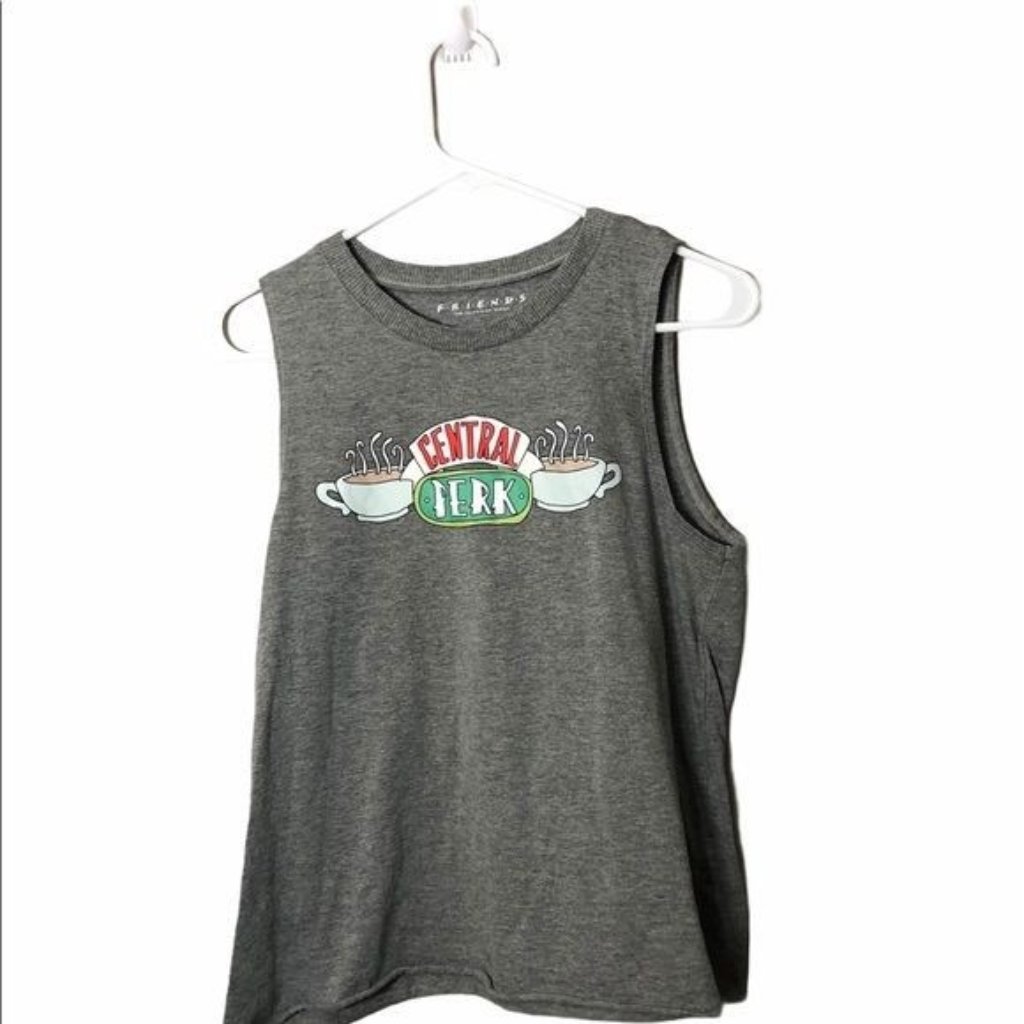 Friends Central Perk Gray Muscle Crop Tee